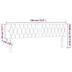Tête de lit à LED Crème 180x7x78/88 cm Tissu 