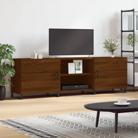 Meuble TV chêne marron 150x30x50 cm bois d'ingénierie 
