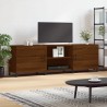 Meuble TV chêne marron 150x30x50 cm bois d'ingénierie 