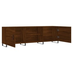 Meuble TV chêne marron 150x30x50 cm bois d'ingénierie 