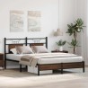 Cadre de lit sans matelas chêne marron 140x200 cm 