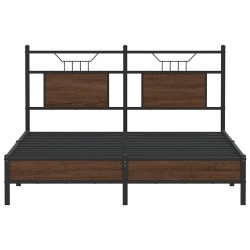Cadre de lit sans matelas chêne marron 140x200 cm 