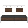 Cadre de lit sans matelas chêne marron 140x200 cm 
