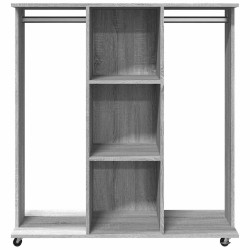 Garde-robe avec roues sonoma gris 102x38x110 cm bois ingénierie 