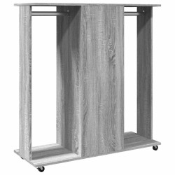 Garde-robe avec roues sonoma gris 102x38x110 cm bois ingénierie 