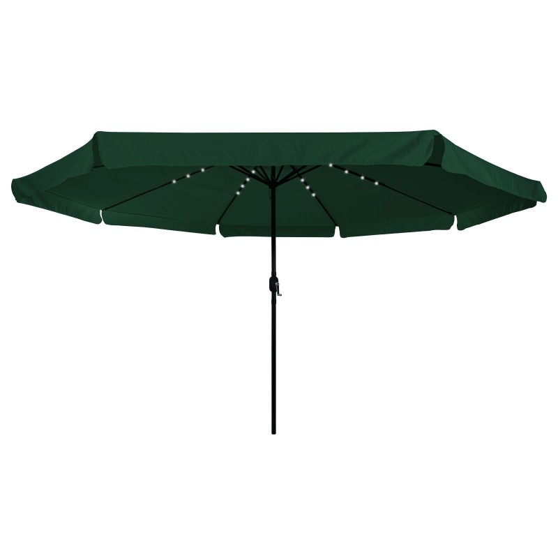 Parasol de jardinavec LEDs ø395x245 cm Vert 