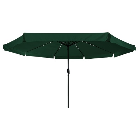 Parasol de jardinavec LEDs ø395x245 cm Vert 