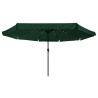 Parasol de jardinavec LEDs ø395x245 cm Vert 