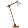 Lampadaire Argenté Bois de manguier massif E27 