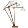 Lampadaire Argenté Bois de manguier massif E27 