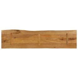 Dessus de table 180x40x2,5 cm bord vivant bois massif manguier 