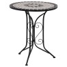 Table de bistro mosaïque Gris 60 cm Céramique 