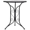 Table de bistro mosaïque Gris 60 cm Céramique 