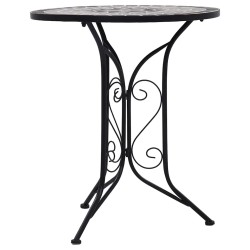 Table de bistro mosaïque Gris 60 cm Céramique 
