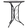 Table de bistro mosaïque Gris 60 cm Céramique 