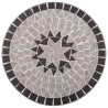 Table de bistro mosaïque Gris 60 cm Céramique 
