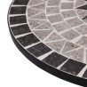 Table de bistro mosaïque Gris 60 cm Céramique 