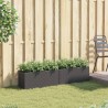Jardinières avec 2 pots 2 pcs noir 72x30x32 cm résine tressée 