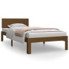 Cadre de lit sans matelas Marron miel Bois pin massif 90x200 cm 