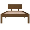 Cadre de lit sans matelas Marron miel Bois pin massif 90x200 cm 