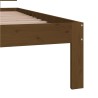 Cadre de lit sans matelas Marron miel Bois pin massif 90x200 cm 