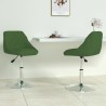 Chaises pivotantes à manger lot de 2 Vert foncé Velours 