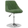 Chaises pivotantes à manger lot de 2 Vert foncé Velours 