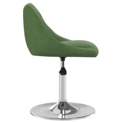 Chaises pivotantes à manger lot de 2 Vert foncé Velours 