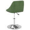Chaises pivotantes à manger lot de 2 Vert foncé Velours 