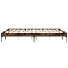 Cadre de lit sans matelas chêne fumé 150x200 cm 