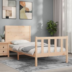 Cadre de lit sans matelas 90x200 cm bois de pin massif 