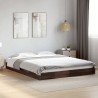 Cadre de lit sans matelas chêne marron 160x200 cm 