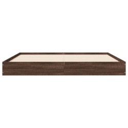 Cadre de lit sans matelas chêne marron 160x200 cm 