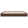 Cadre de lit sans matelas chêne marron 160x200 cm 