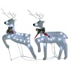 Décoration de Noël Renne et traîneau 100 LED extérieur blanc 