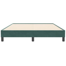 Cadre de lit sans matelas vert foncé 160x210 cm velours 