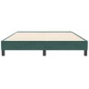 Cadre de lit sans matelas vert foncé 160x210 cm velours 