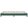 Cadre de lit sans matelas vert foncé 160x210 cm velours 