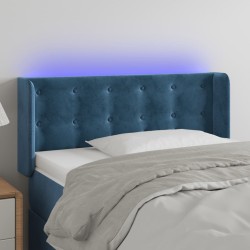 Tête de lit à LED Bleu foncé 93x16x78/88 cm Velours 