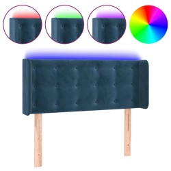 Tête de lit à LED Bleu foncé 93x16x78/88 cm Velours 