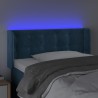 Tête de lit à LED Bleu foncé 93x16x78/88 cm Velours 