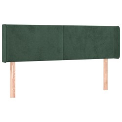 Tête de lit à LED Vert foncé 147x16x78/88 cm Velours 