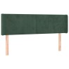 Tête de lit à LED Vert foncé 147x16x78/88 cm Velours 
