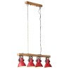 Plafonnier 25 W rouge délavé 90x24x111 cm E27 