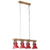 Plafonnier 25 W rouge délavé 90x24x111 cm E27 