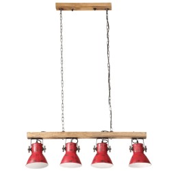 Plafonnier 25 W rouge délavé 90x24x111 cm E27 