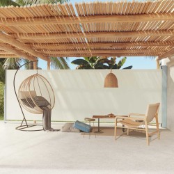Auvent latéral rétractable de patio 180x600 cm Crème 
