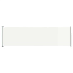 Auvent latéral rétractable de patio 180x600 cm Crème 