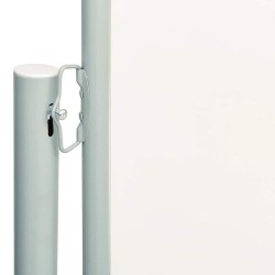 Auvent latéral rétractable de patio 180x600 cm Crème 
