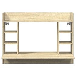 Bureau mural chêne sonoma 105x48x75 cm bois d'ingénierie 